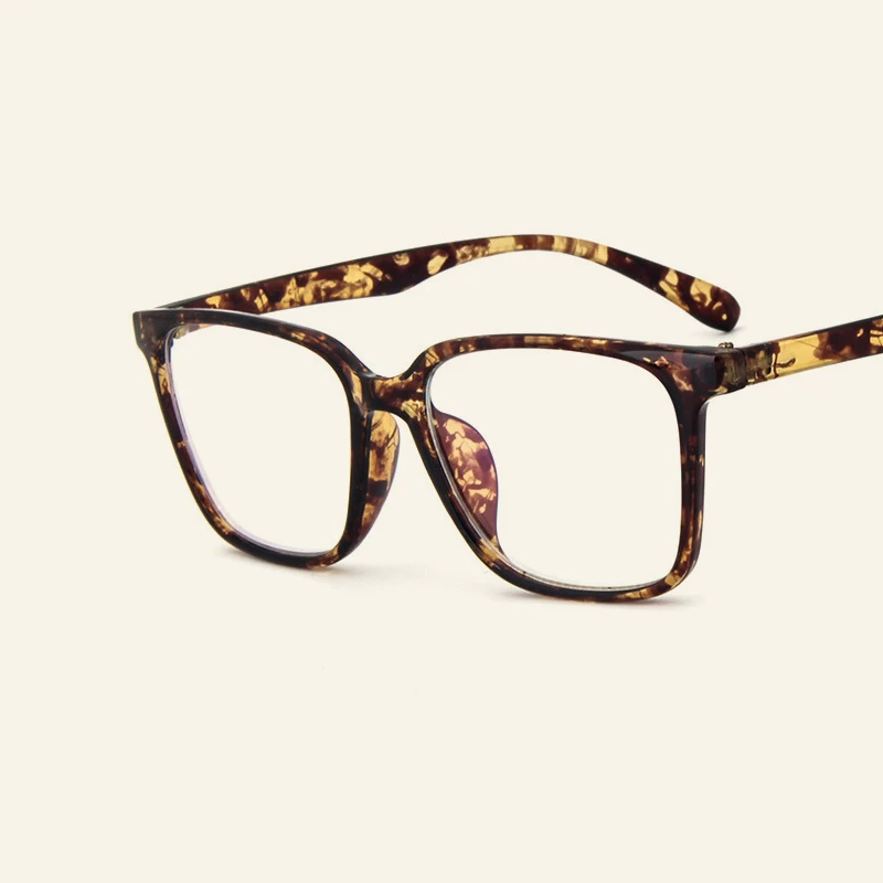 Новые модные брендовые дизайнерские синие очки, оправа для мужчин и женщин, очки для близорукости, прозрачные линзы, очки для студентов, квадратные очки - Цвет оправы: Leopard
