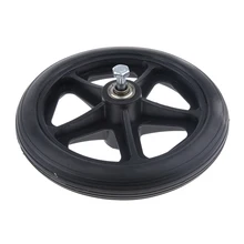 Durable Strong Alloy Frame Wheelchair Front Castor Wheels Replacement Part Tool 5/16 inch Bearing 6 inch 7 inch 8 inch Diameter