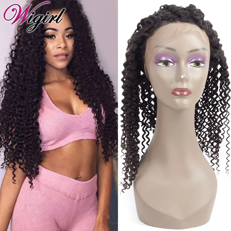 

8A Peruvian Virgin Hair 360 Lace Band Frontal Closure Kinky Curly Human Hair 360 Lace Frontal With Baby Hair Bleached Knots
