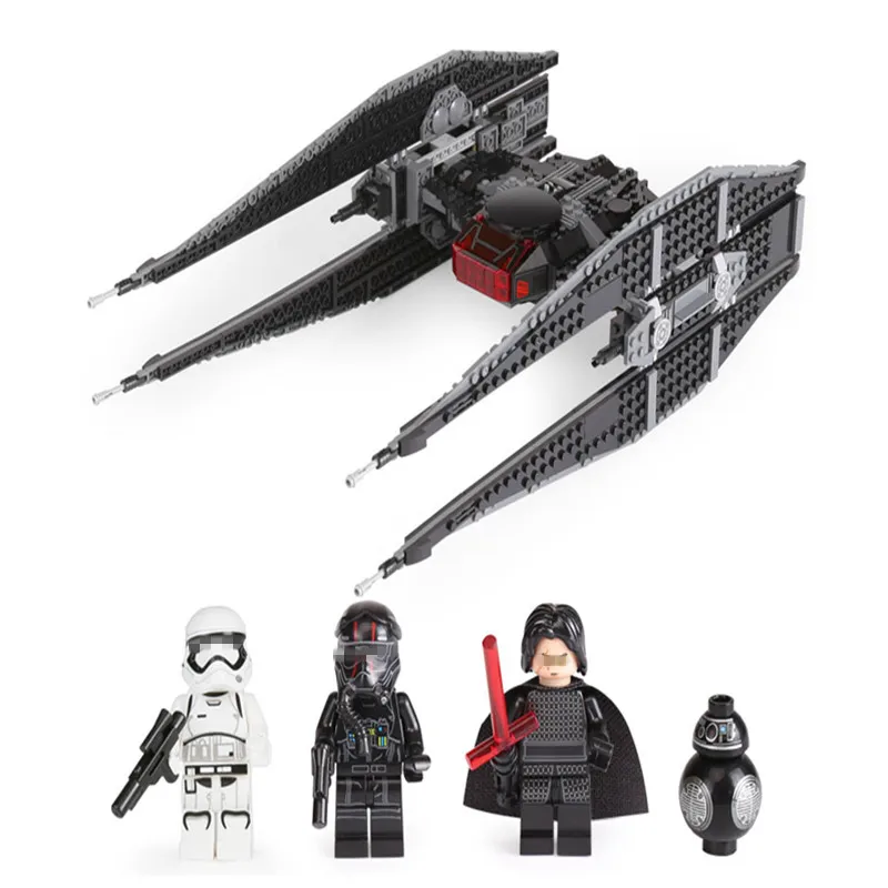 

405pcs Diy Star wars Clone Technic Kylo Ren's Tie Fighter Block Model Set Building Blocks Bricks Toys For Children Baby Gifts