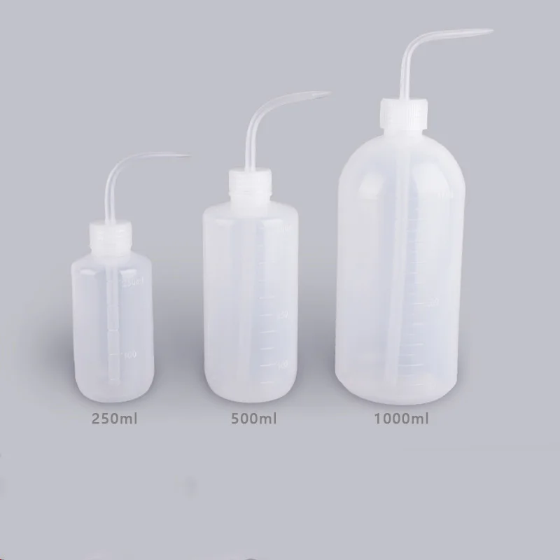 

Elbow Plastic Washing Bottle Alcohol Bottle Dropping Bottle 250/500/1000ML Solvent Bottle