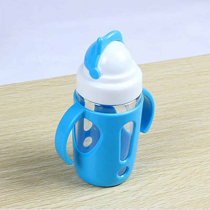 330 мл детские милые чашки дети учатся для кормления питья воды соломенная ручка бутылка, питьевая бутылка для школы