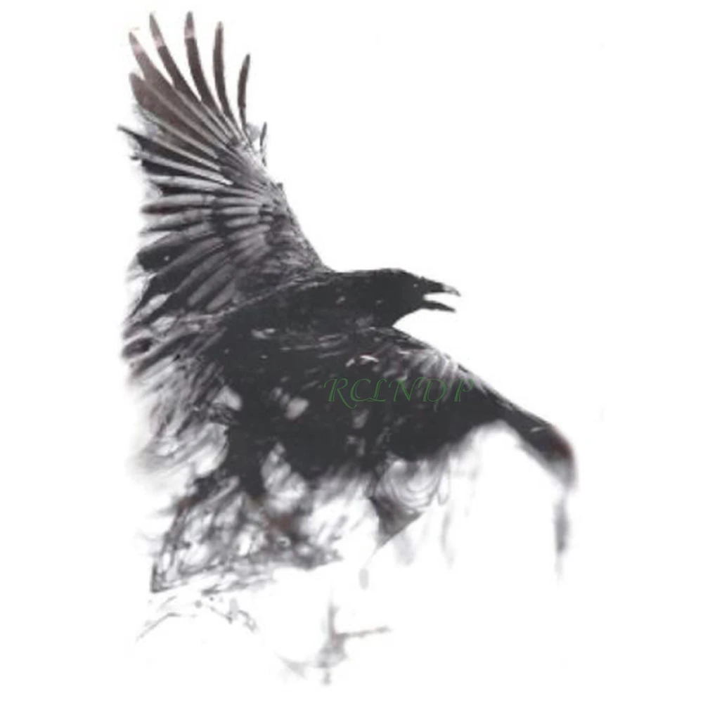 

Waterproof Temporary Tattoo Sticker Goth psychic conjurator crow raven tatto stickers flash tatoo fake tattoos for men women 7