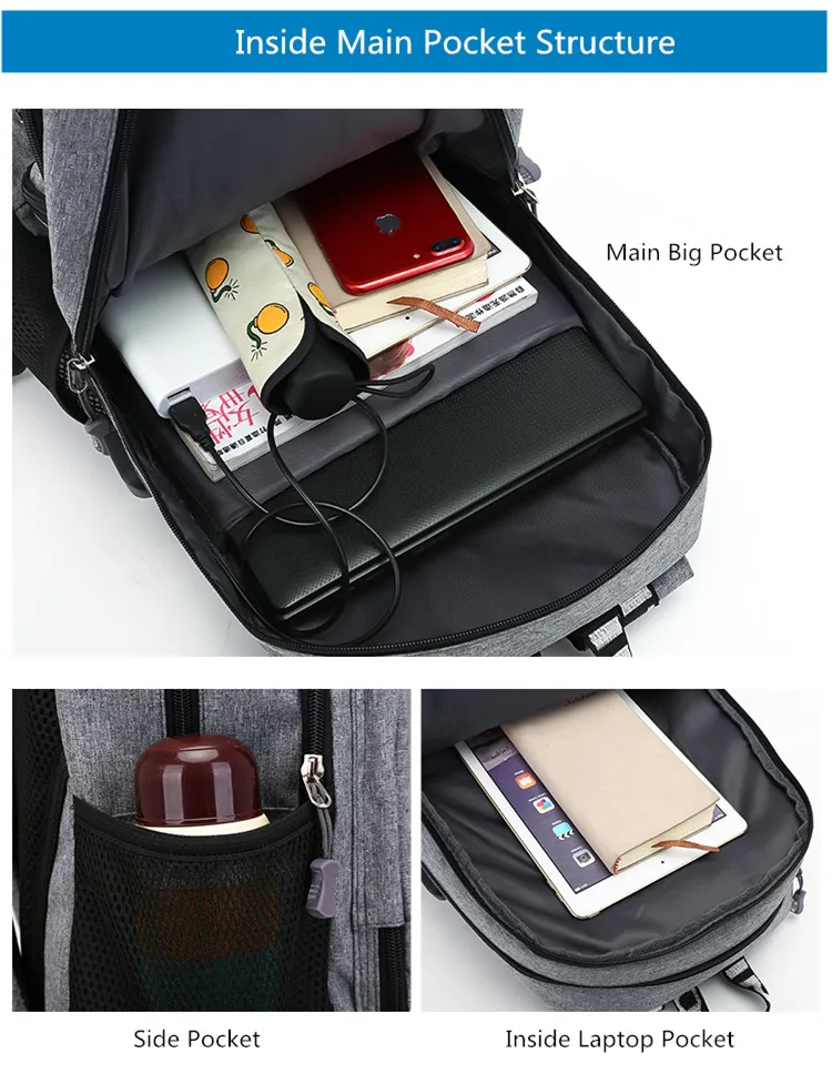 Рюкзак для студентов с usb зарядкой, школьные сумки, водонепроницаемый повседневный рюкзак для путешествий, школьный рюкзак, школьные рюкзаки для мальчиков-подростков