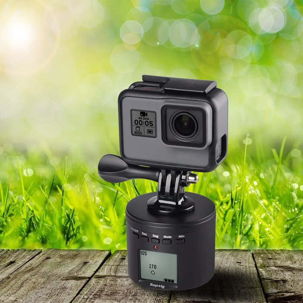 Electronic Panorama Ball Tripod Head for GoPro/Smartphones/Digital Cameras/DSLRs Electric Adapter For DJI Osmo Action Camera tripod ball head camera panoramic head