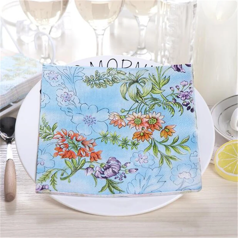 

2018 New 20Pcs 2-Layer Casamento Garden Wedding Paper Napkins For Wedding Party Decoration Table Supplies Color Napkin