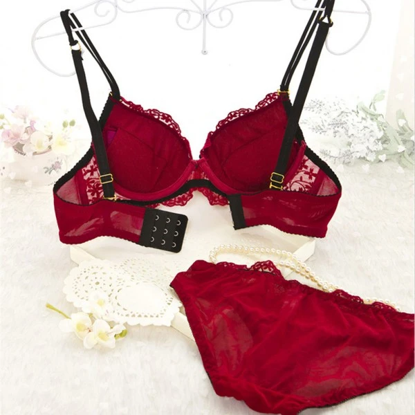 

Sexy Womens Set Embroidery Lace Lingerie Underwear Push-Up Padded Bra Underwire