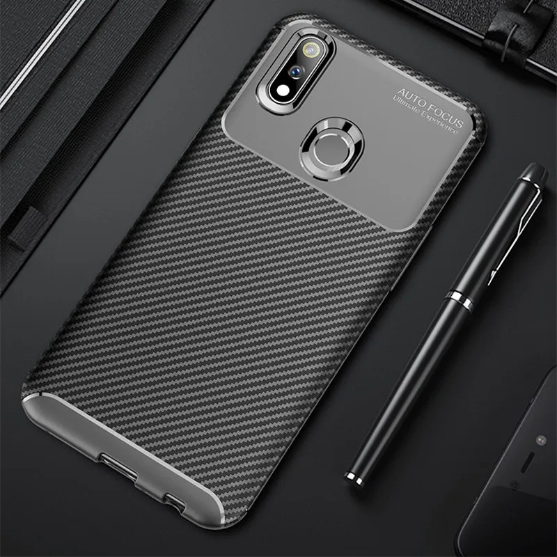 

Carbon Fiber Case For OPPO Realme 3 Pro 3Pro Case High Quality Diamond Grid Design Cover For Coque OPPO Realme 3 Pro Back Cover