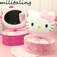 Новая музыкальная шкатулка HelloKitty зеркало для макияжа шкатулка yey-E1035