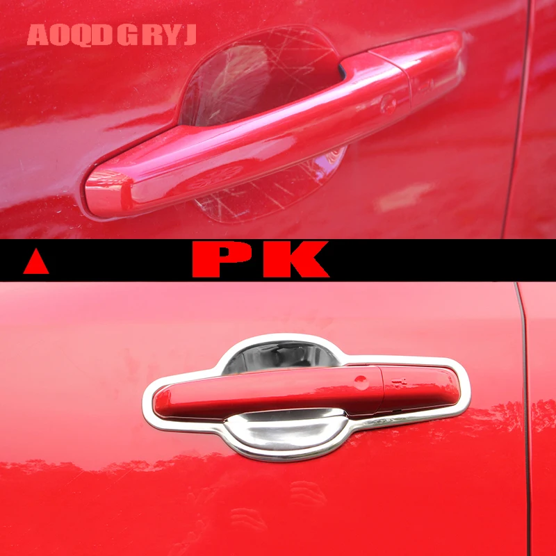 Стайлинга автомобилей 8 шт для Jaguar E-PACE- нержавеющая автомобиля ручки для автомобильных дверей Чехол защитный колпачок