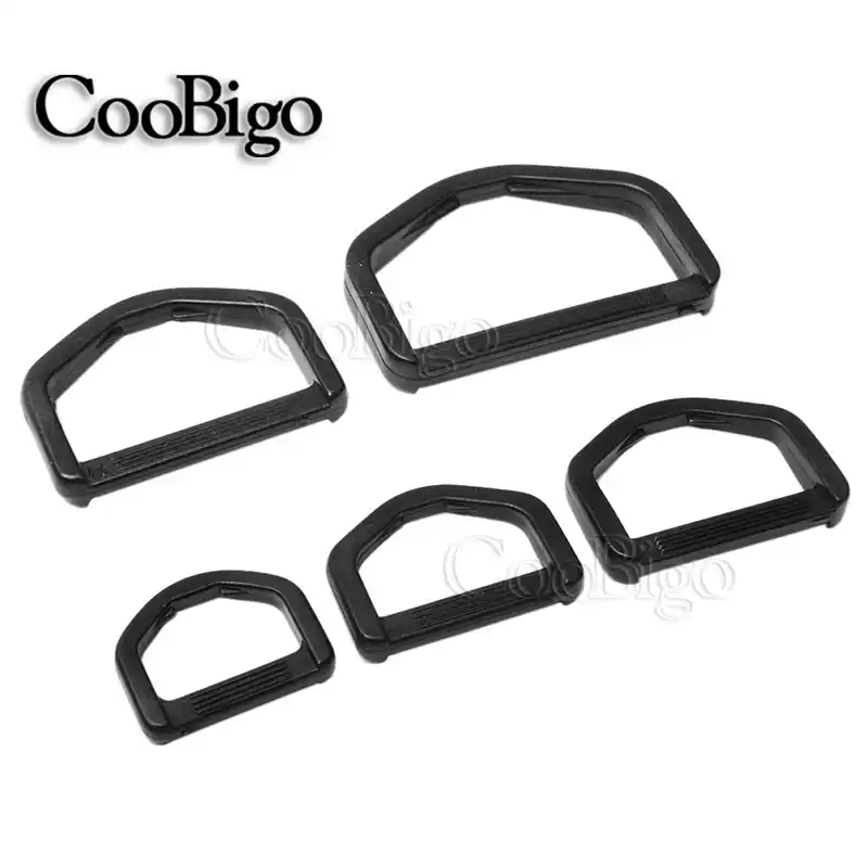 25Pcs Pack Plastic D-Ring Buckles for Hooks Backpack Straps Webbing Ring 26mm #FLC053-A//B//C//D//E Webbing Size:1-1//2