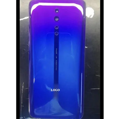 Аккумулятор задняя крышка Корпус для OPPO Reno Z батарея задняя крышка RenoZ запасные части для OPPO Reno Z PCDM10 6,4" - Цвет: Синий