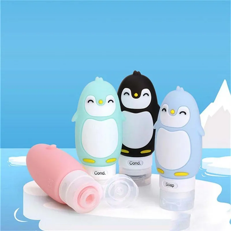 

High Quality Silicone Refillable Bottles Cartoon Animal Modeling Squeeze Travel Bottle Portable Liquid Makeup Container