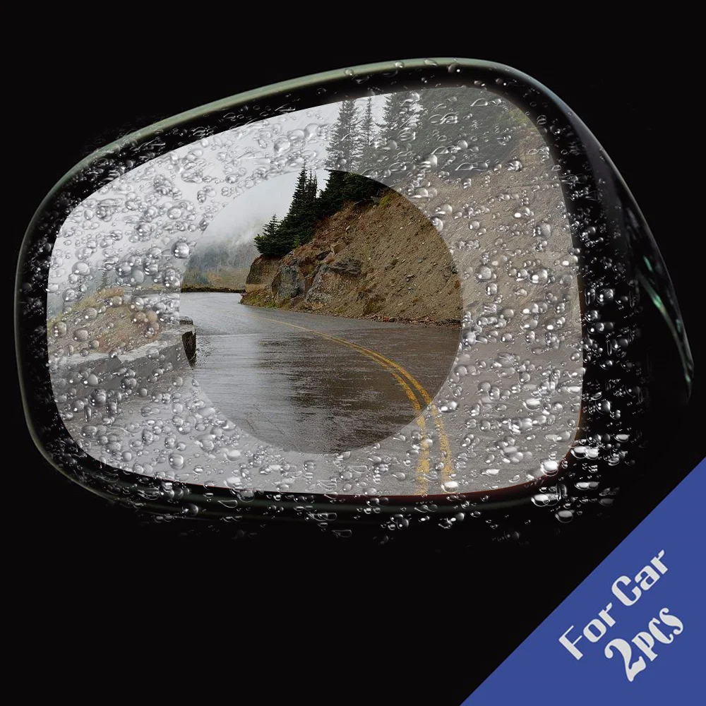 2Pcs Car Anti Fog Rainproof Rear View Mirror Window Protective Film 9
