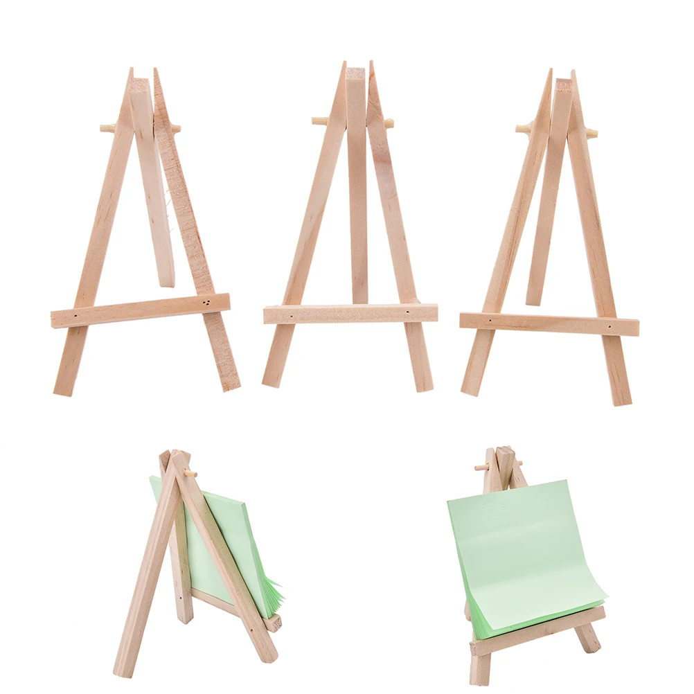 1pcs Mini Artist Wooden Easel Wood Wedding Table Card Stand Display Holder For Party Decoration 12.5*7cm