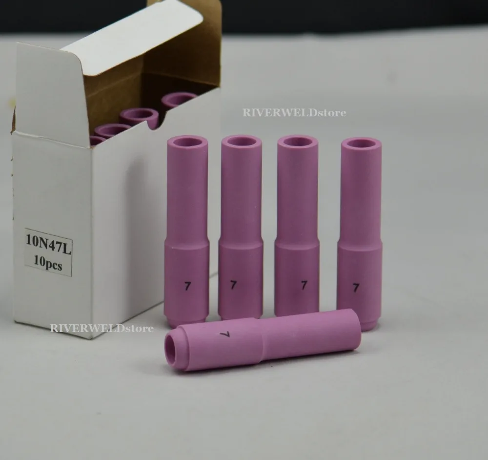 

5PK TIG Long Alumina Ceramic Nozzle Cup 10N47L #7L For TIG Welding Torch SR PTA DB WP 17 18 26 Series,