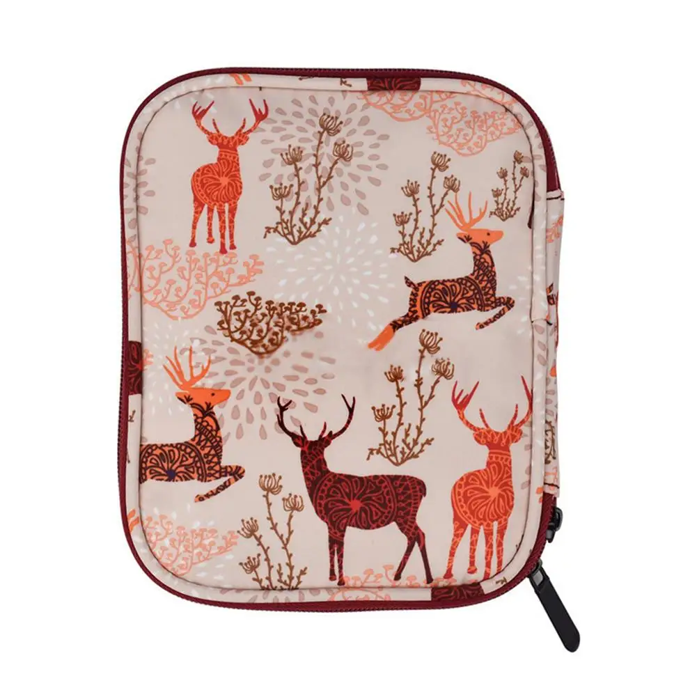 

Small Sika Deer Pattern Printing Storage Bag for Crochet Hook Hand Knitting Tool Organize