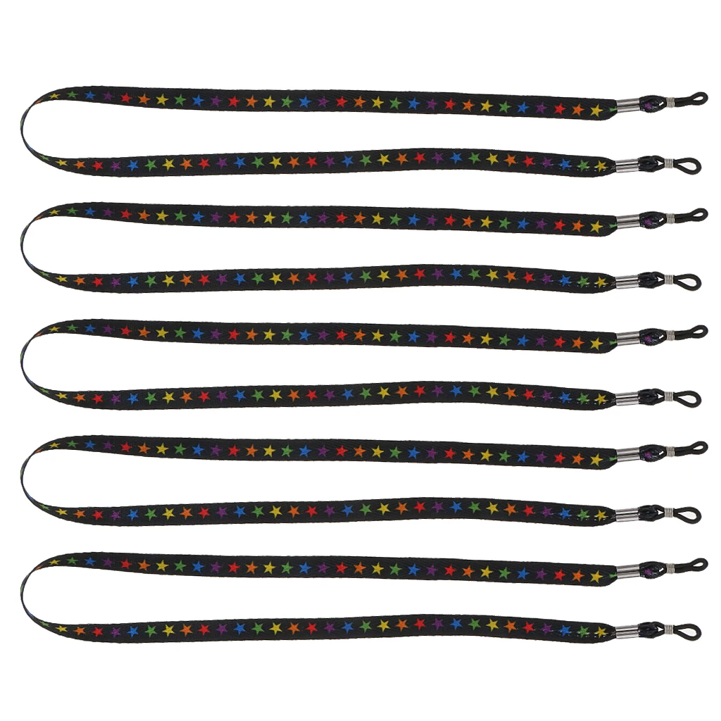 5 Pieces Glasses Strap Travel Sports Eye Glasses Straps Eyeglass Sunglasses Holder Eyewear Retainer Cord Neck Lace Strings 60cm