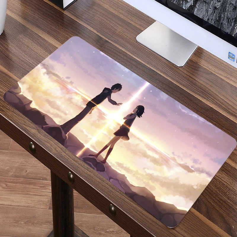

Japan Anime your name mouse pad 70x30cm Large XL For Laptop Notebook desk mat Best Gamer Gaming Gift mouse pad
