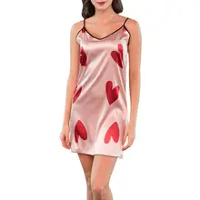 Модная сексуальная женская ночная рубашка шелковая одежда для сна Ночное белье атласное Ночное нижнее белье без рукавов женские свободные Спагетти ремень Vogue