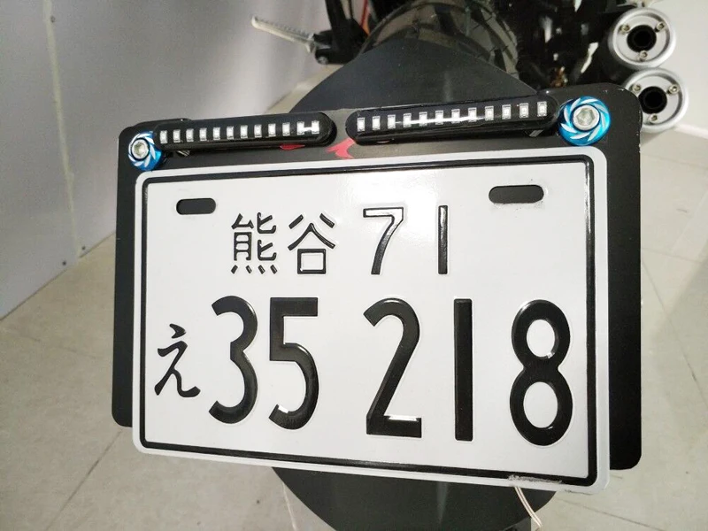  1pcs Universal Flowing Water Flicker LED Motorcycle License Plate Light Motor Scooter Car Indicators Blinkers Amber Lamp 12v  (3)