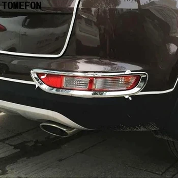 

TOMEFON For Kia Sportage QL 2017 2018 ABS Chrome Rear Bumper Reflector Fog Light Lamp Cover Trim Foglight Car Exterior Styling