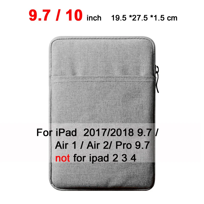 Ноутбук чехол Чехол для Apple iPad 2 3 4/iPad воздуха 1 2 3 /для i Pad 9,7 Pro 9,7 10,5 11 12,9 планшетный ПК чехол - Цвет: 10-Gray-ND