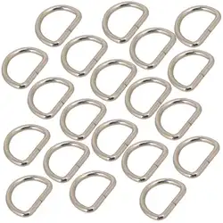 Серебряное металлическое кольцо D петля кольцо для сумки ремень пряжки ремни Упаковка из 20