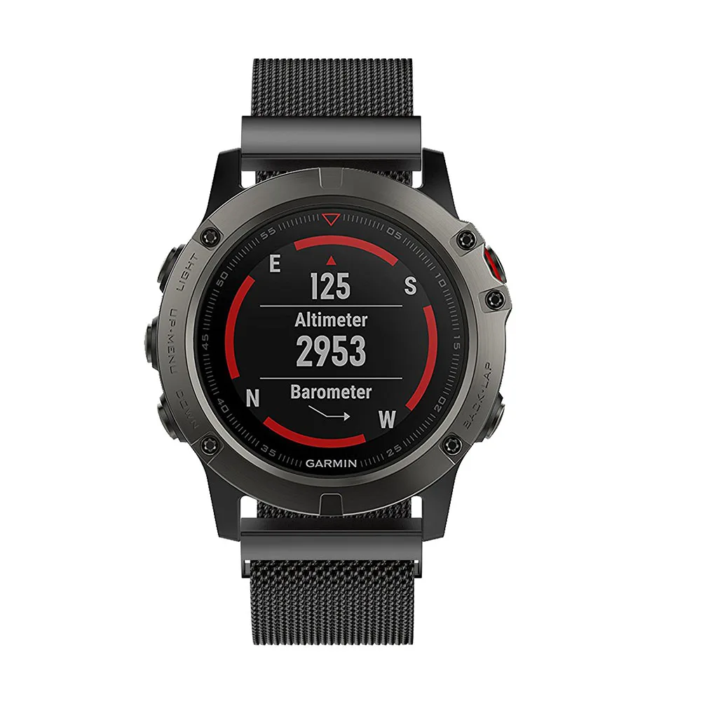 Миланский сетчатый ремешок для смарт-часов Garmin fenix 5X группа Нержавеющая сталь браслет для умных часов сменный Браслет для часов Магнитная для Garmin Fenix3 3 HR