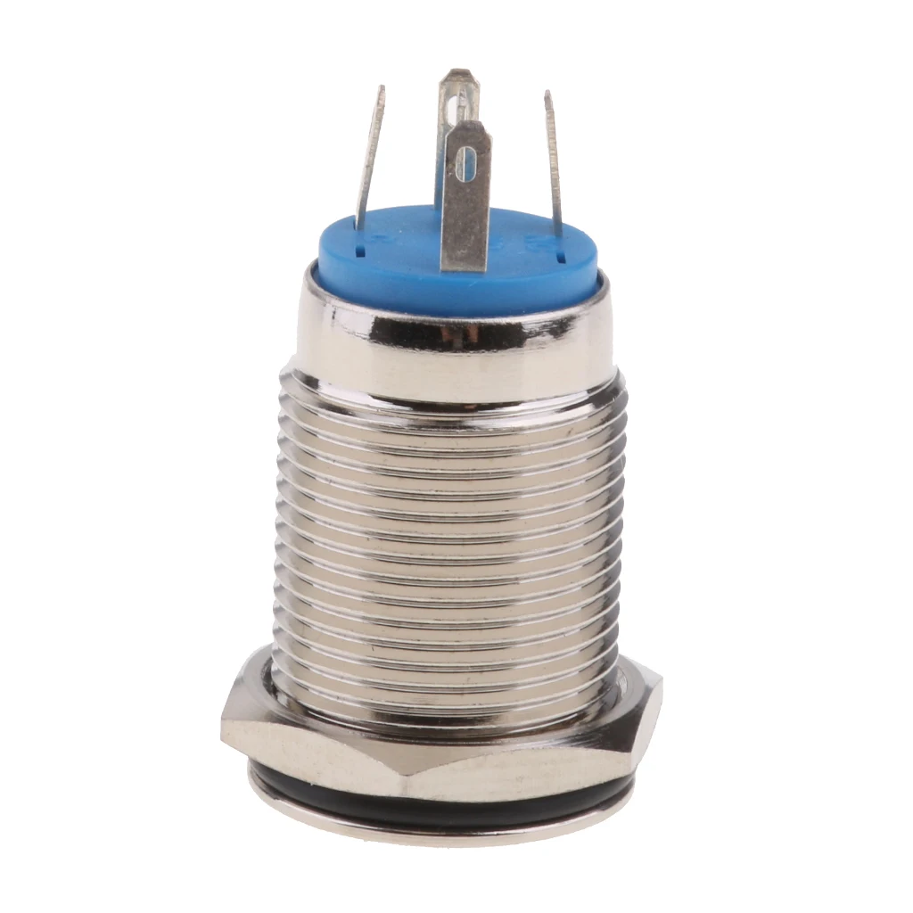 Waterproof Self Locking Latching LED Push Button Switch ON/OFF 16mm Mounting Hole