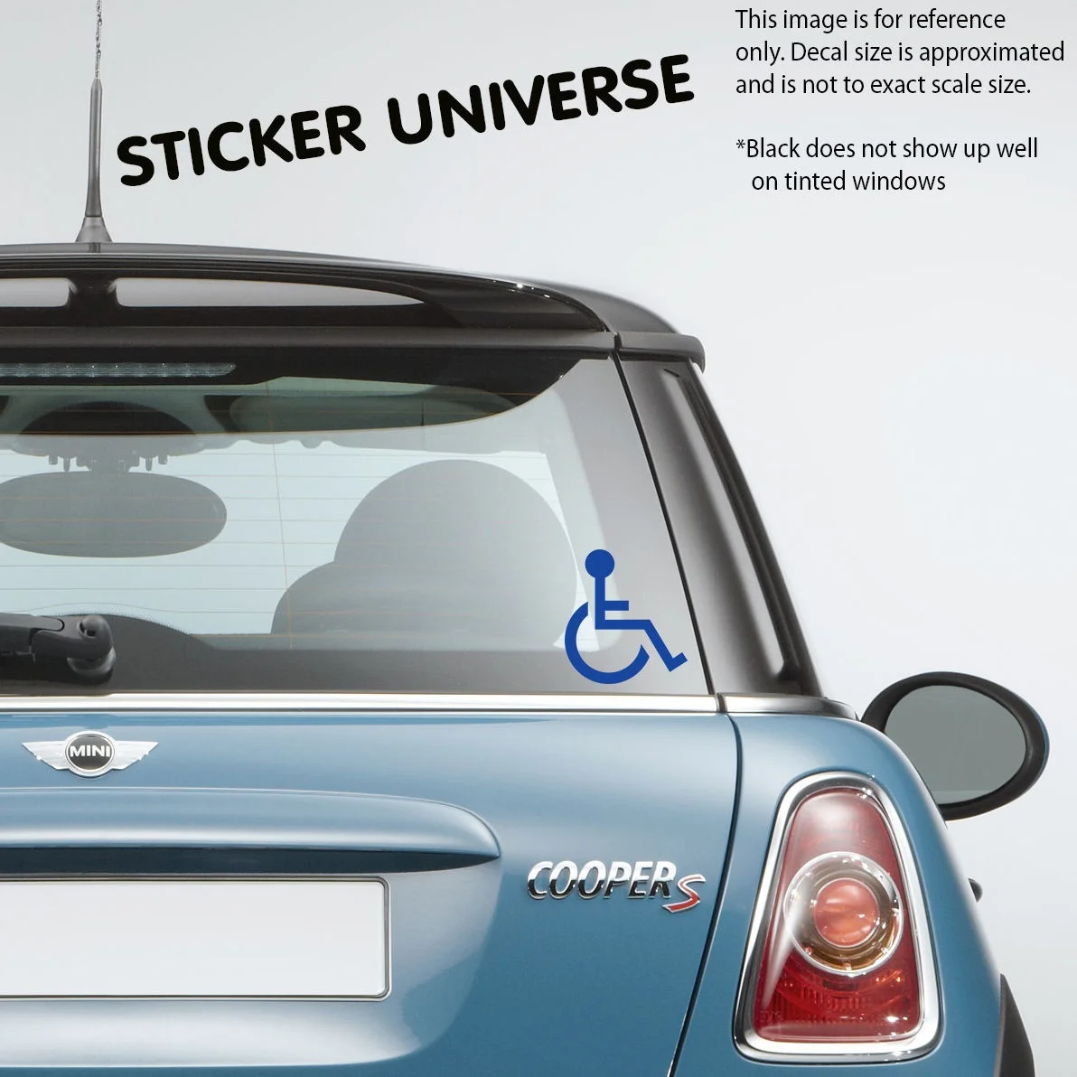 Car styling for HANDICAP WHEELCHAIR Sign Vinyl Die Cut Decal Sticker 3