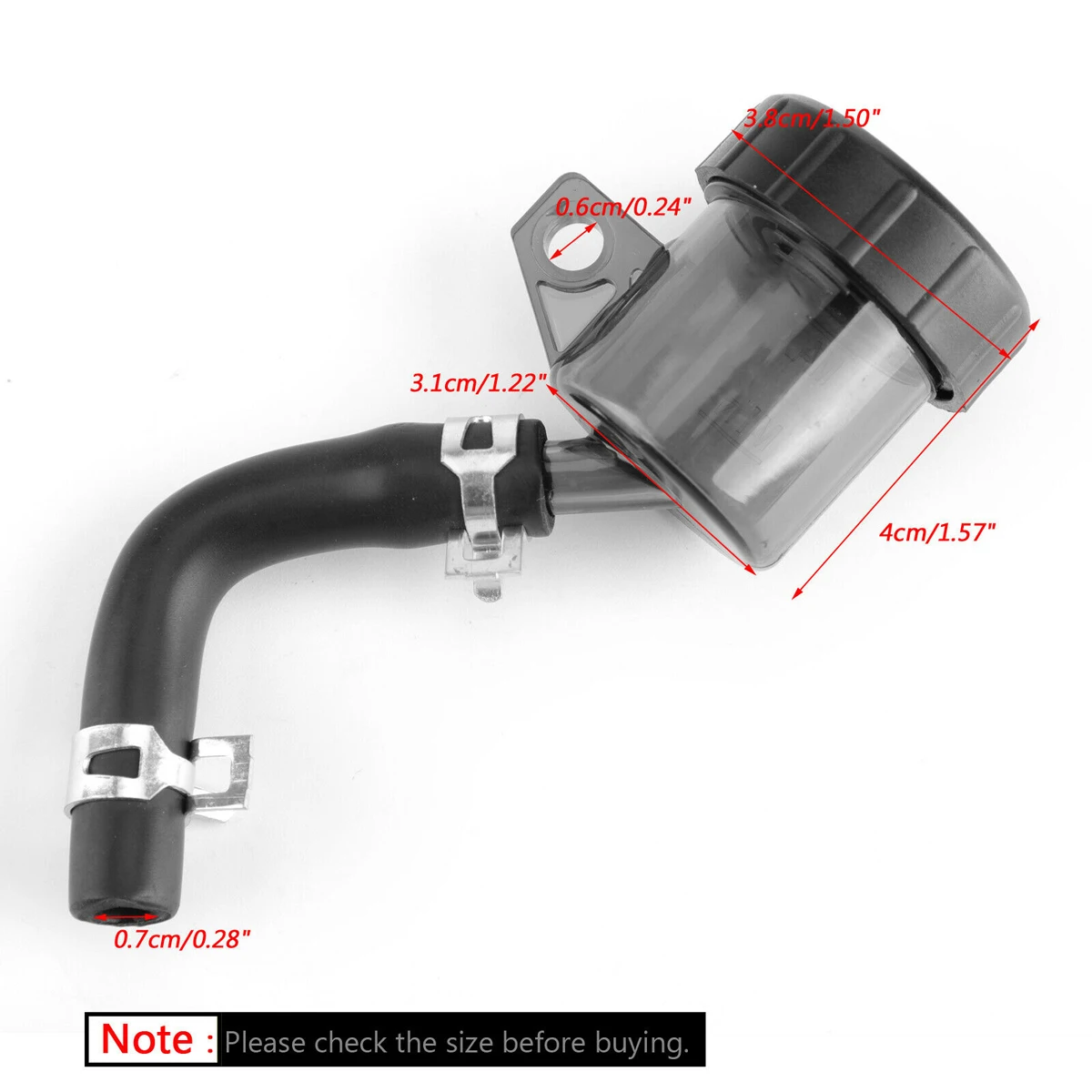 Universal 1pc Motorcycle Rear Brake Clutch Master Cylinder Fluid Reservoir Oil Tank Cap Black Plastic For Honda Kawasaki Yamaha