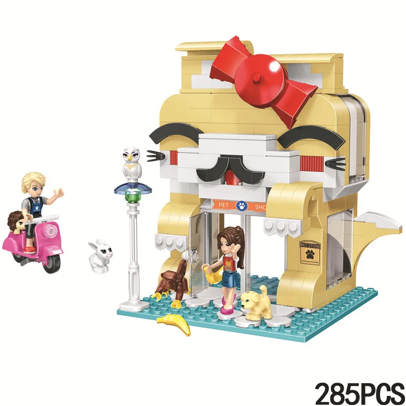 2019 Новый Сердце озеро город девочка принцесса серии Pet магазин товаров для груминга модель строительные блоки игрушки для детей подарки на