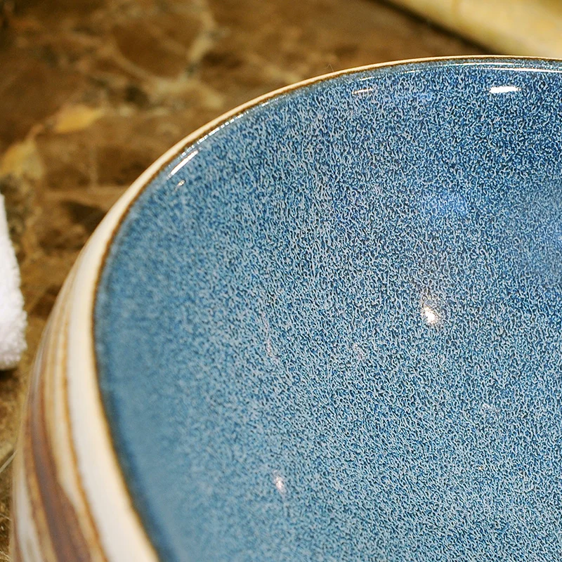 Square China Artistic Porcelain Handmade Porcelain Lavabo Bathroom Vessel Sinks ceramic wash basin porcelain wash basin oval (3)
