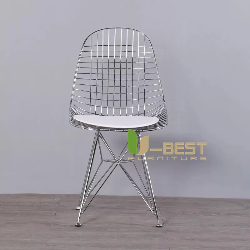 Бесплатная доставка U-BEST промышленные металлические проводной стул, Гарри bertoia stackable Проволочной кафе столы и стулья Открытый стул