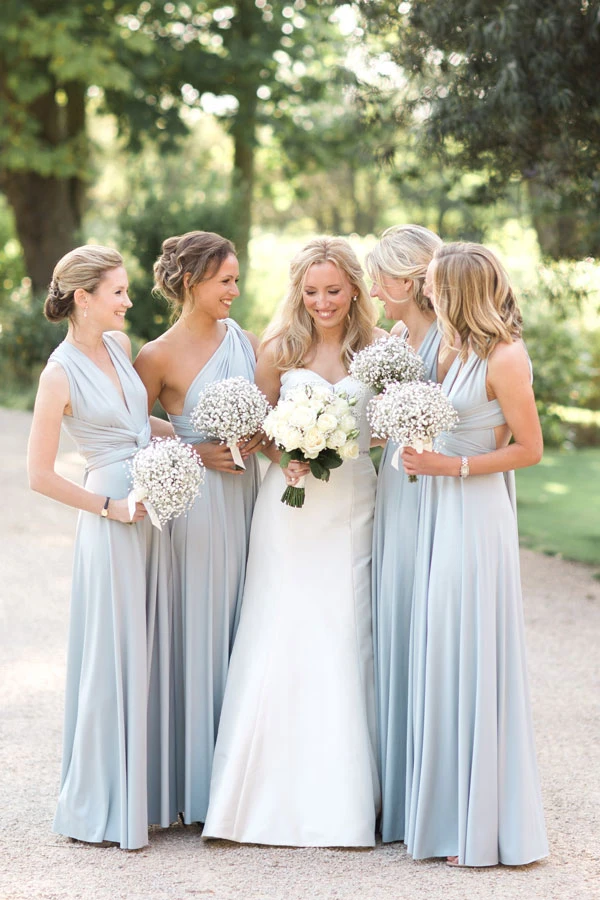 Light blue bridesmaid dresses cheap Clearance