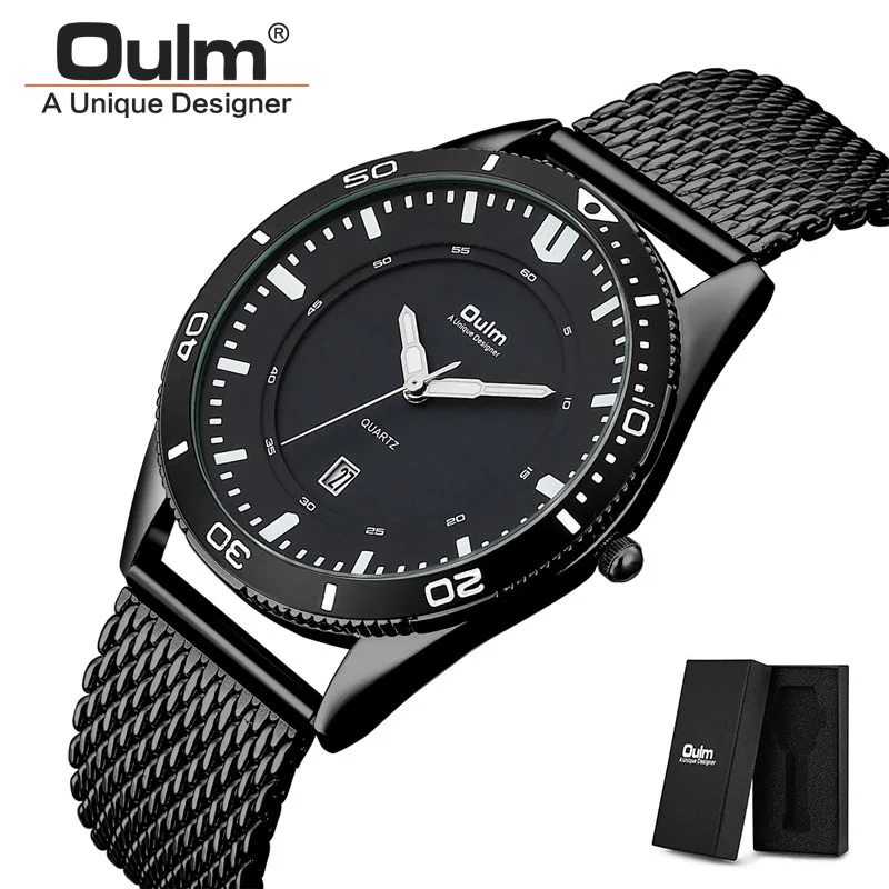 

Oulm Fashion Men Watches Male Top Brand Luxury Quartz Watch Men Casual Date Waterproof Sport WristWatch Relogio Masculino