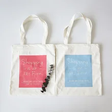 YILE хлопок холст Экологичная для шоппинга с ручкой сумка Печать английские буквы контрастного цвета ZT613a