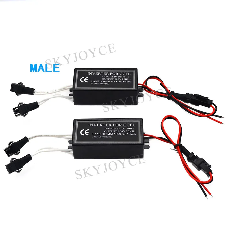 SKYJOYCE 12V Female Male CCFL Angel Eyes Inverter for E36 E46 E39 Angel Eyes Halo Ring DRL CCFL Driver Spare Ballast car styling