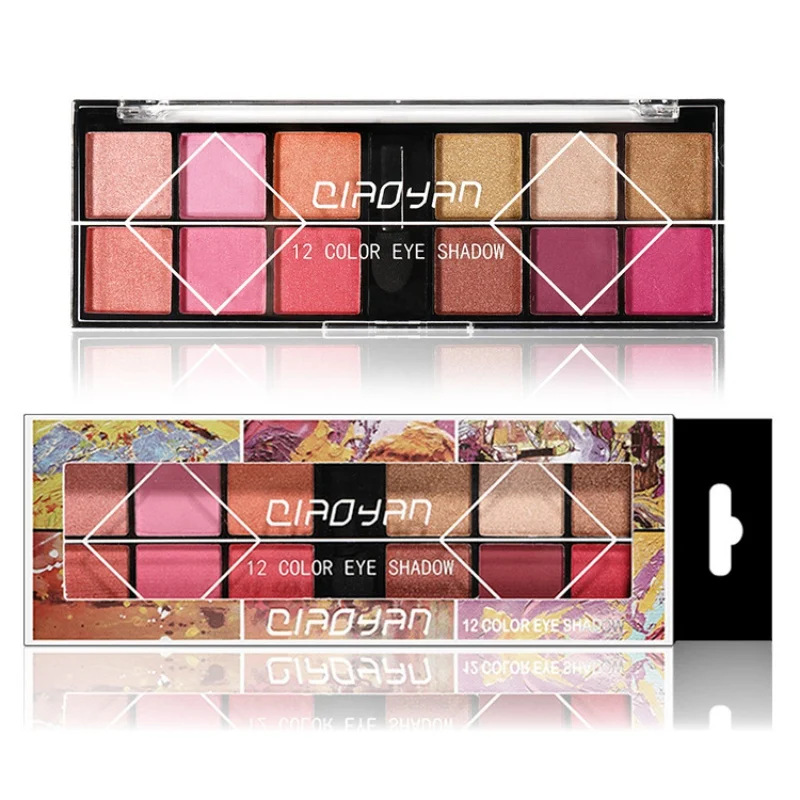 

Brand Makeup Palette 12 Color Nude Matte Eyeshadow Shimmer Diamond Glitter Eye Shadow