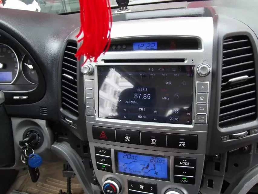 2din 1024*600 Восьмиядерный 4G Android 9,0 автомобильный Радио DVD gps для hyundai Santa Fe 2006-2012 головное устройство радио Cessette рекордер BT карта