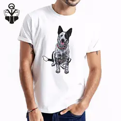 QIM футболка мужская с принтом собаки высокого качества 2019 Лето смешной короткий рукав мода o-образным вырезом топ тройники Мужская одежда