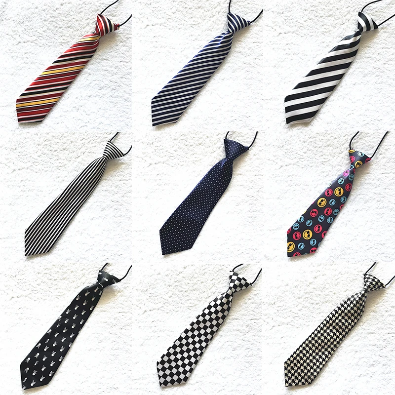 Новинка Детский галстук в полоску с принтом для мальчиков регулируемые Галстуки