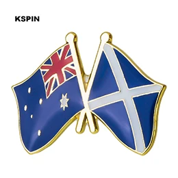 Австралия Таиланд флаг дружбы этикетка булавка металлический значок значки значок сумка Украшение пуговицы брошь для одежды 1 шт. KS-0172 - Цвет: XY0277