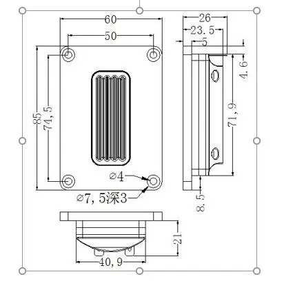 Sounderlink 2 шт./лот 94dB 15-30 Вт Мощность HiFi defniition динамик ленточный твитер для DIY монитор аудио акустическая система