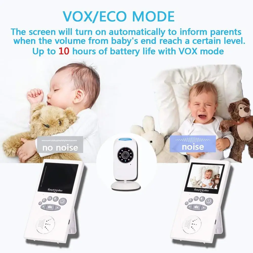 GB101 baby cry baba eletronica монитор bebe 2 4 дюйма TFT LCD ИК ночной Светильник ночного видения