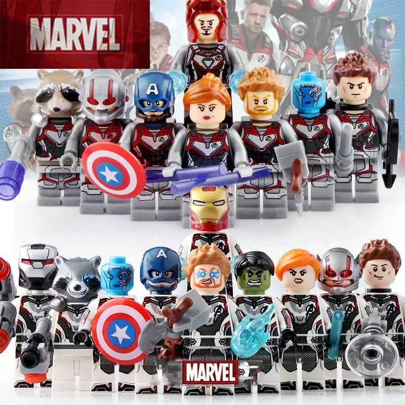 

Avengers 4 Endgame LegoED Thanos Iron Man Captain marvel batman Harry Quinn Building Blocks compatible legoings toys kids gift