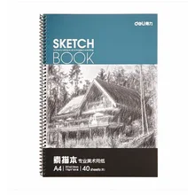 a4 sketchbook drawing 40 sheets Spiral school notebook diary white paper graffiti painting School Supplies gift
