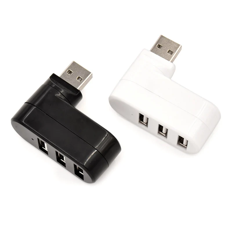 Portable Rotatable High Speed 3 Ports USB 2 0 USB Splitter Adapter for Notebook Tablet font