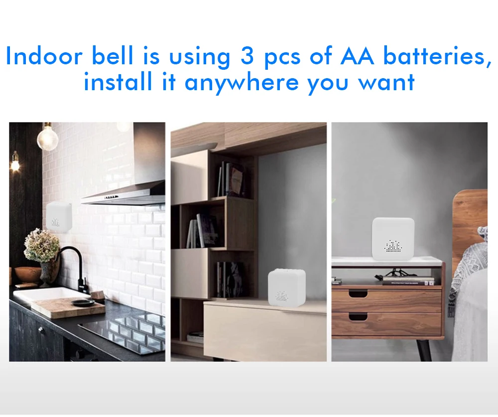 Wistino HD 720P WiFi Doorbell Camera Wireless Video Camera Night Vision Two-Way Audio Intercom Recorder Door Bell APP Remote Control  (15)